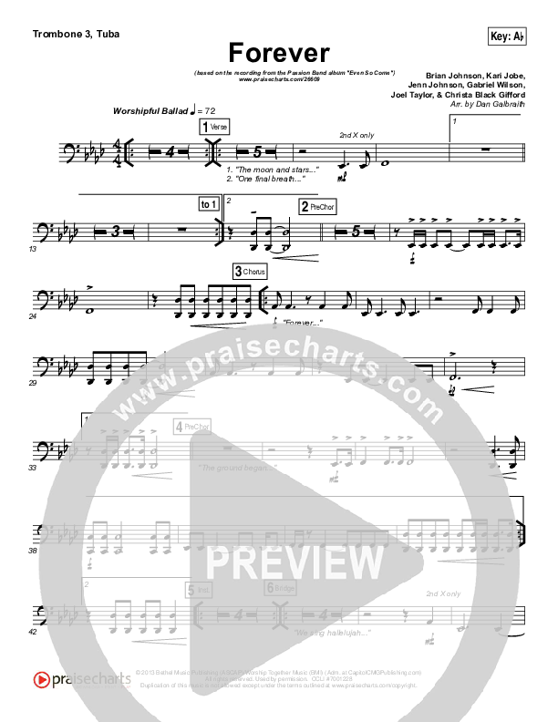 Forever Trombone 3/Tuba (Passion / Melodie Malone)