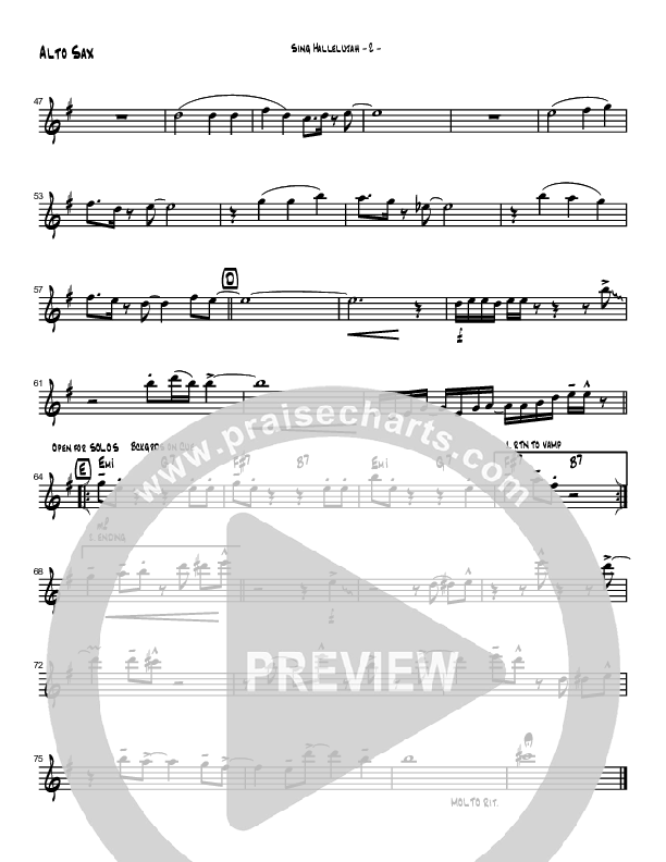 Sing Hallelujah (Instrumental) Alto Sax (Brad Henderson)