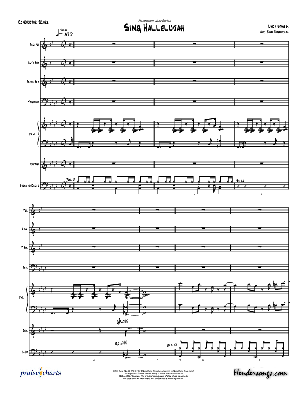 Sing Hallelujah (Instrumental) Orchestration (Brad Henderson)