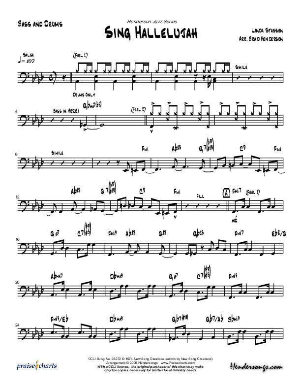 Sing Hallelujah (Instrumental) Drum Set (Brad Henderson)