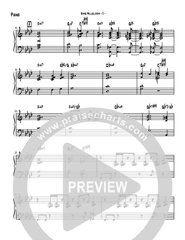 Sing Hallelujah (Instrumental) Piano Sheet (Brad Henderson)
