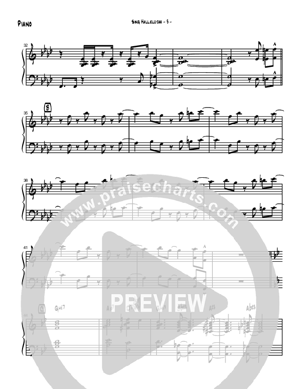 Sing Hallelujah (Instrumental) Piano Sheet (Brad Henderson)