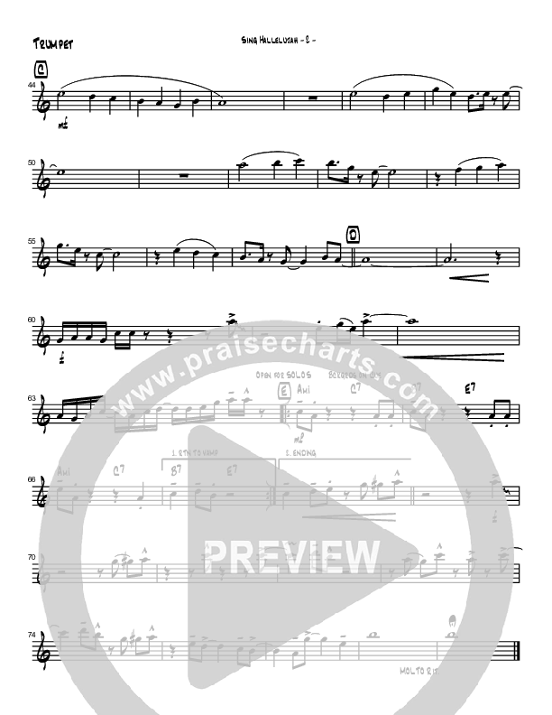 Sing Hallelujah (Instrumental) Trumpet (Brad Henderson)