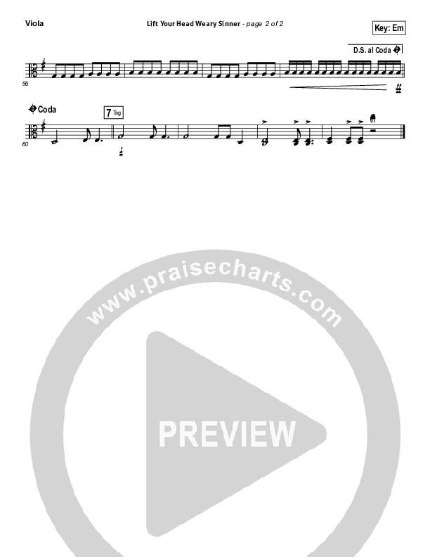 Lift Your Head Weary Sinner (Chains) Viola (Passion / David Crowder)