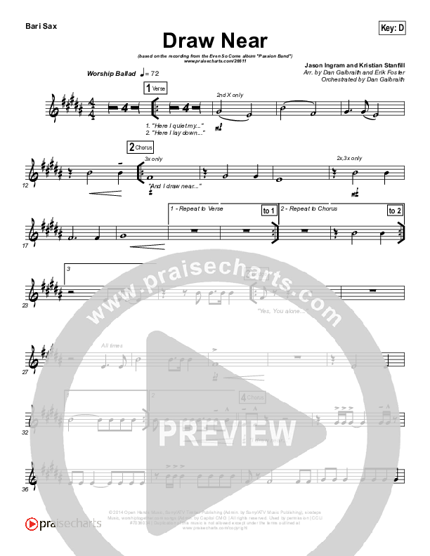 Draw Near Bari Sax (Passion / Kristian Stanfill)