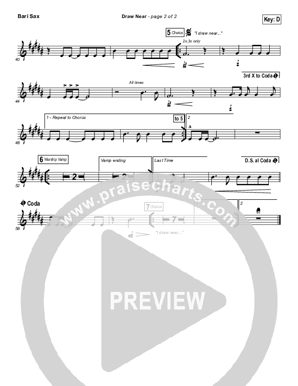 Draw Near Bari Sax (Passion / Kristian Stanfill)