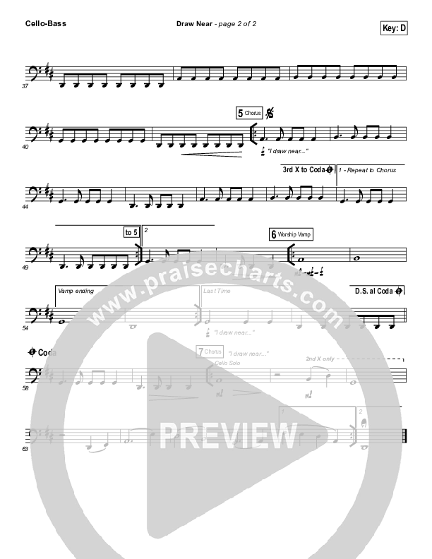 Draw Near Cello/Bass (Passion / Kristian Stanfill)