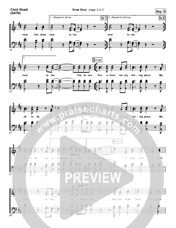 Draw Near Choir Sheet (SATB) (Passion / Kristian Stanfill)