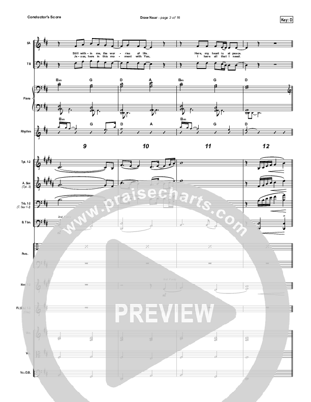 Draw Near Conductor's Score (Passion / Kristian Stanfill)