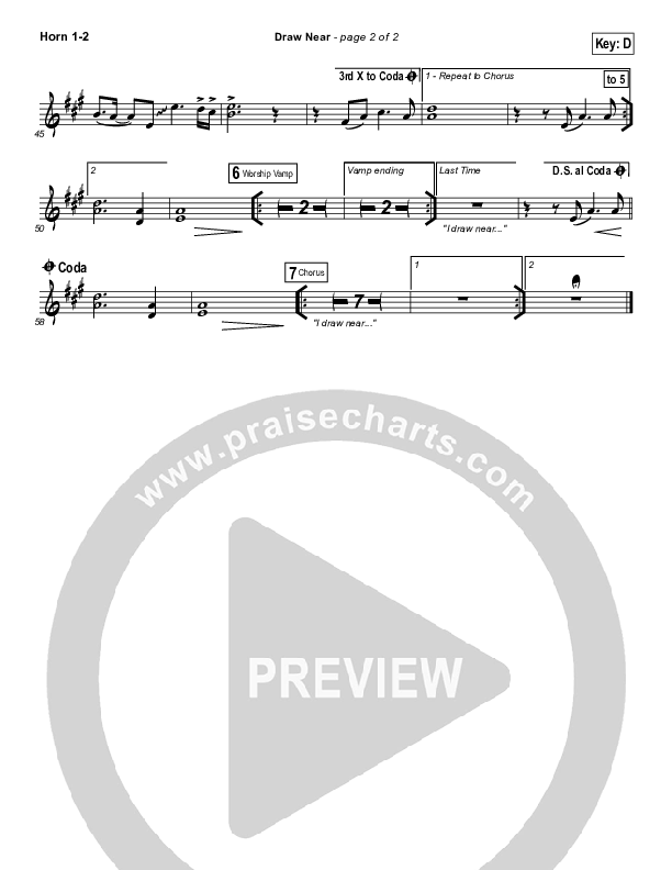 Draw Near French Horn 1/2 (Passion / Kristian Stanfill)