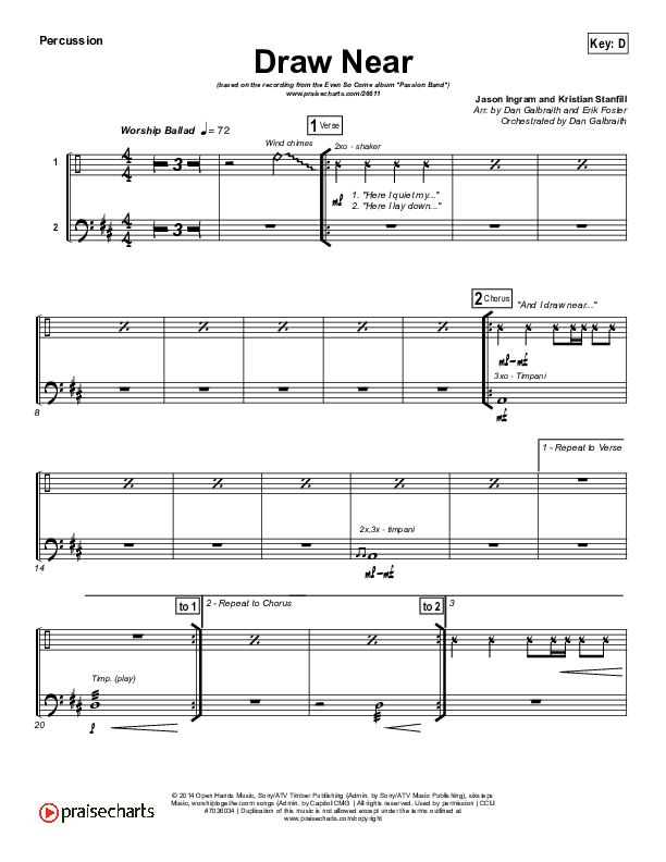 Draw Near Percussion (Passion / Kristian Stanfill)