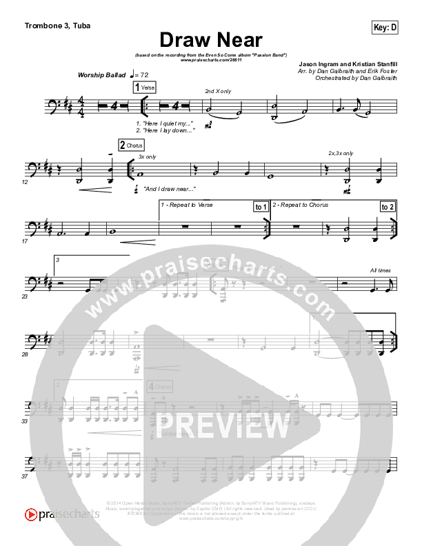 Draw Near Trombone 3/Tuba (Passion / Kristian Stanfill)