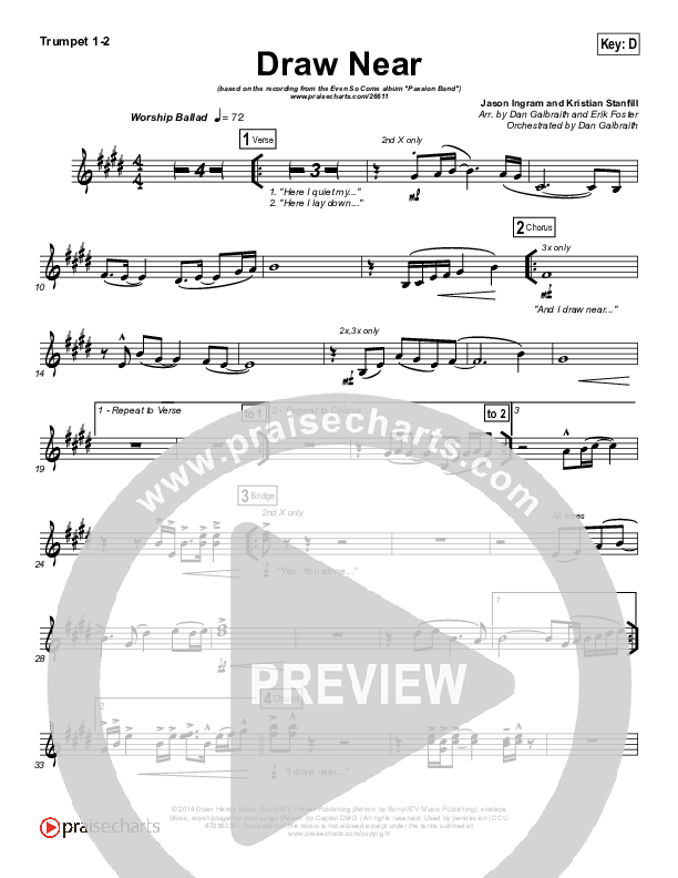 Draw Near Trumpet 1,2 (Passion / Kristian Stanfill)