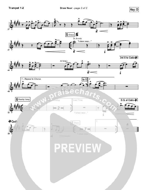 Draw Near Trumpet 1,2 (Passion / Kristian Stanfill)