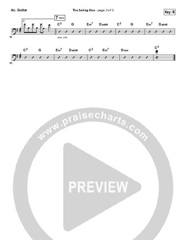 The Saving One Acoustic Guitar (Passion / Chris Tomlin)