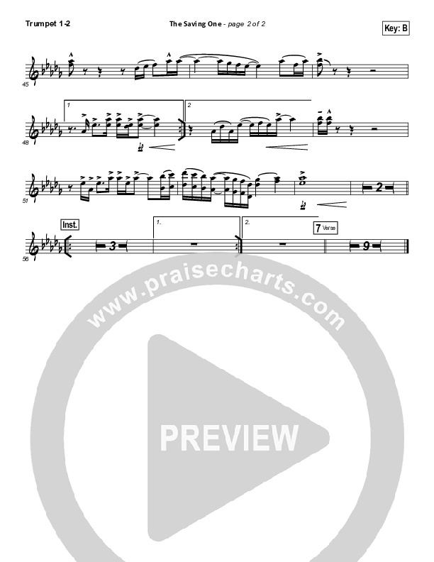 The Saving One Trumpet 1,2 (Passion / Chris Tomlin)