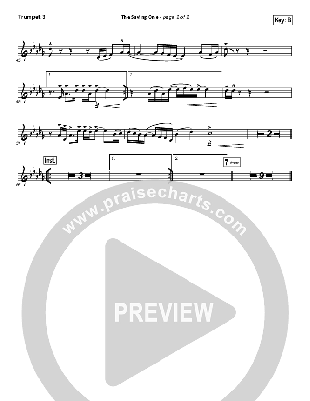The Saving One Trumpet 3 (Passion / Chris Tomlin)