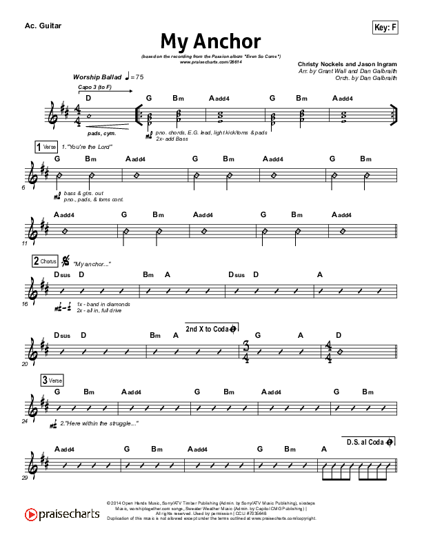 My Anchor Acoustic Guitar (Passion / Christy Nockels)