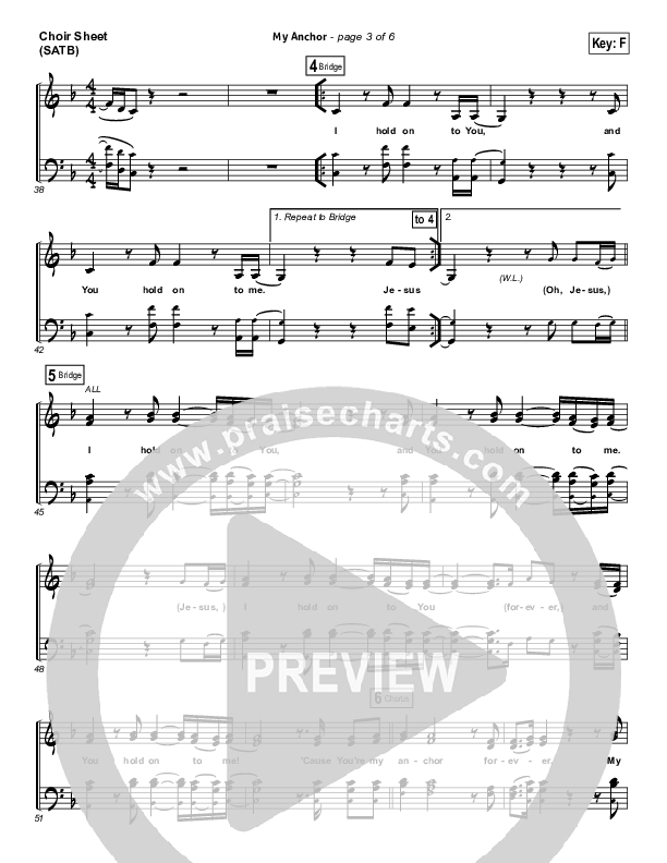 My Anchor Choir Sheet (SATB) (Passion / Christy Nockels)