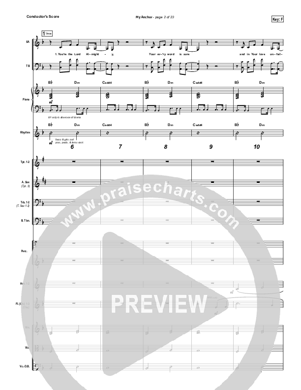 My Anchor Conductor's Score (Passion / Christy Nockels)