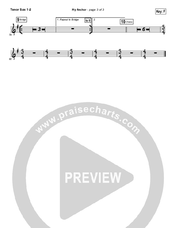 My Anchor Tenor Sax 1/2 (Passion / Christy Nockels)