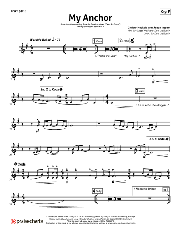 My Anchor Trumpet 3 (Passion / Christy Nockels)