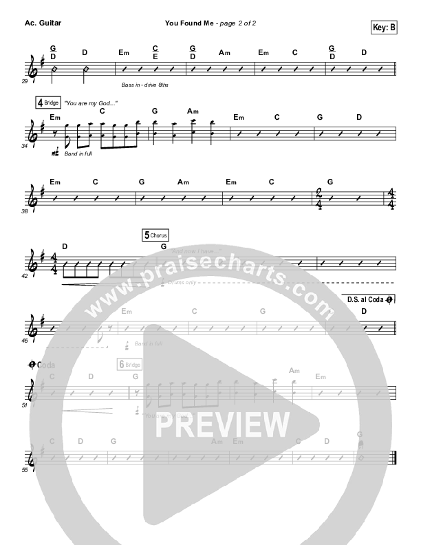 You Found Me Acoustic Guitar (Passion / Kristian Stanfill)