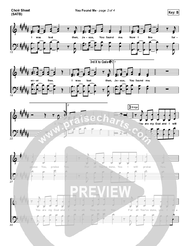 You Found Me Choir Vocals (SATB) (Passion / Kristian Stanfill)