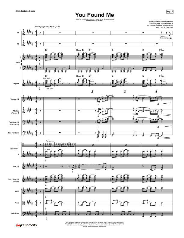 You Found Me Orchestration (Passion / Kristian Stanfill)