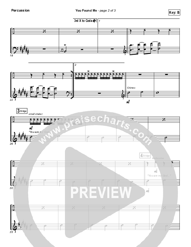 You Found Me Percussion (Passion / Kristian Stanfill)