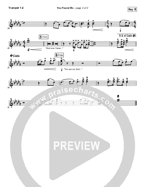 You Found Me Trumpet 1,2 (Passion / Kristian Stanfill)