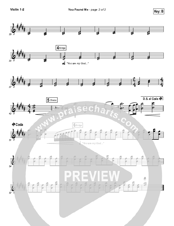 You Found Me Violin 1/2 (Passion / Kristian Stanfill)