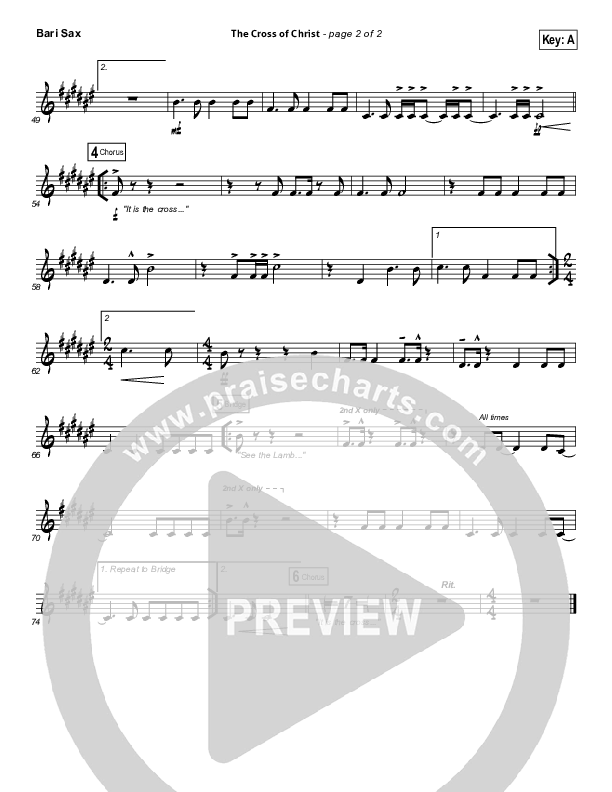 The Cross Of Christ Bari Sax (Passion / Chris Tomlin)
