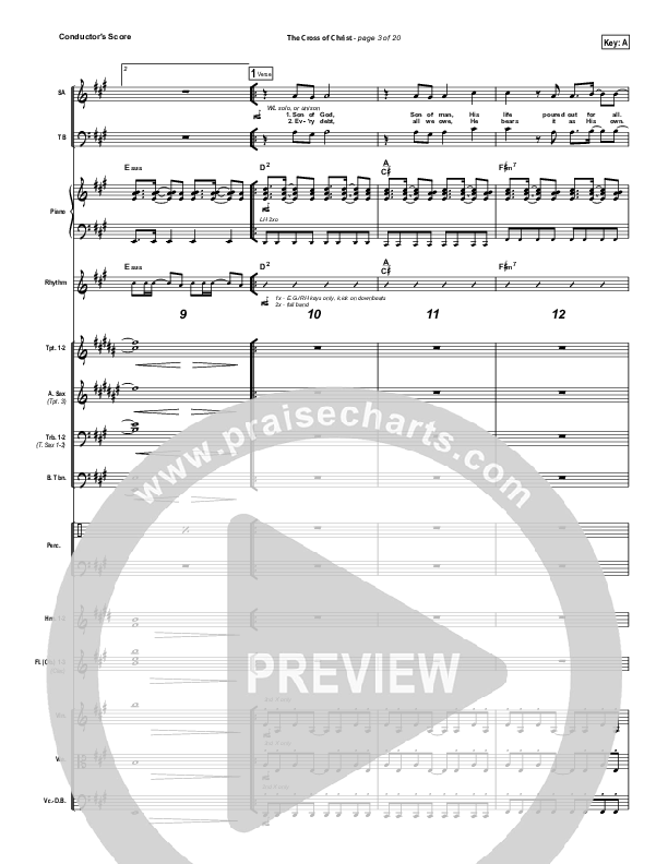 The Cross Of Christ Conductor's Score (Passion / Chris Tomlin)