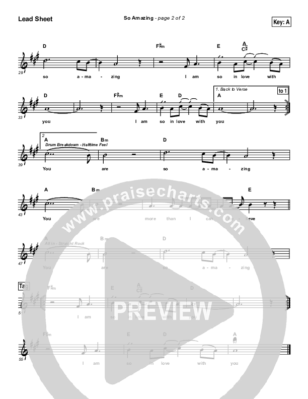 So Amazing Lead Sheet (Lani Stacy)