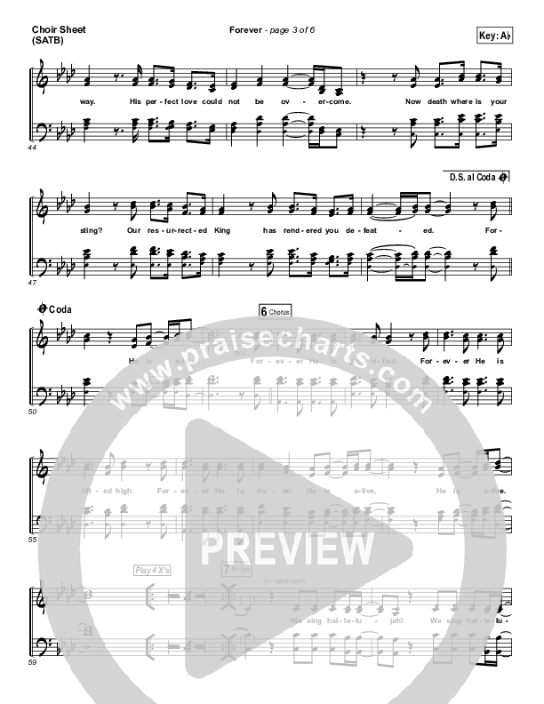 Forever Choir Sheet (SATB) (Bethel Music)