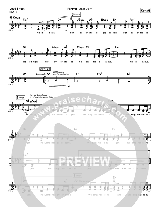 Forever Lead Sheet (SAT) (Bethel Music)