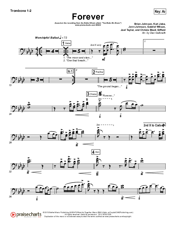 Forever Trombone 1/2 (Bethel Music)