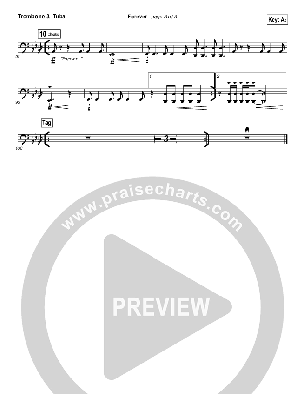 Forever Trombone 3/Tuba (Bethel Music)