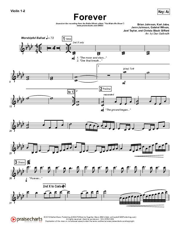 Forever Violin 1/2 (Bethel Music)