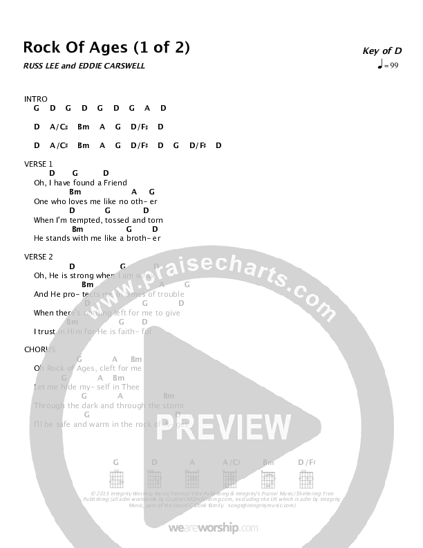 Rock Of Ages Chords & Lyrics (Newsong)