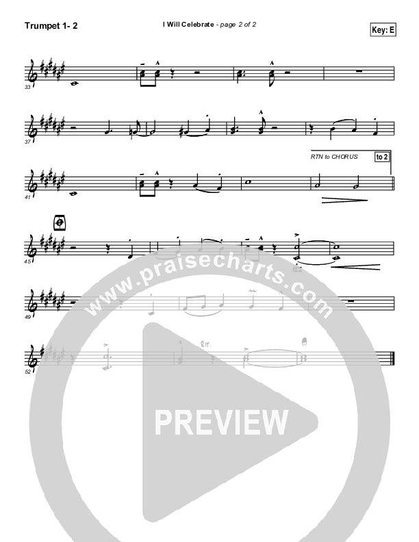 I Will Celebrate Trumpet 1,2 (Rita Baloche)