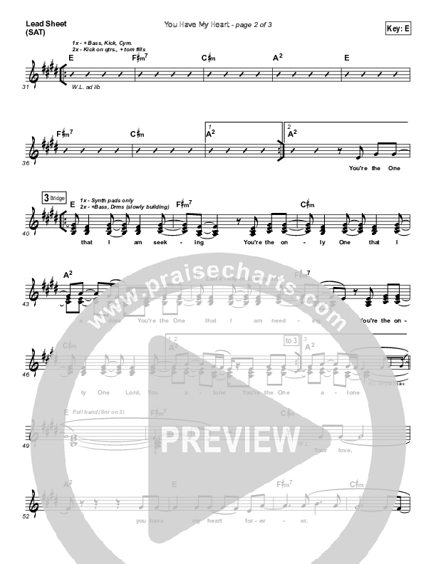 You Have My Heart Lead Sheet (SAT) (Newport)