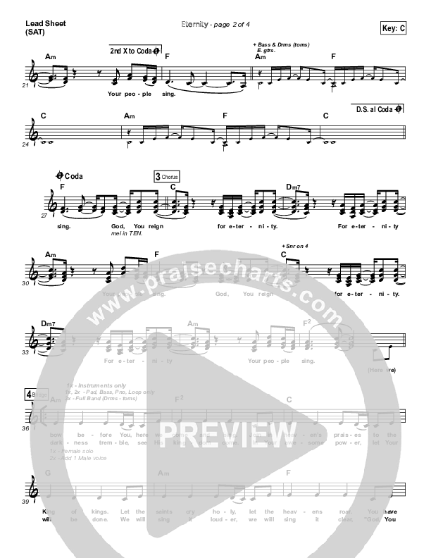 Eternity Lead Sheet (Newport)