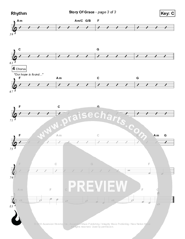 Story Of Grace Rhythm Chart (Ascension Worship)