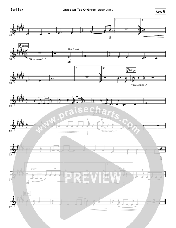 Grace On Top Of Grace Bari Sax (Fellowship Creative)