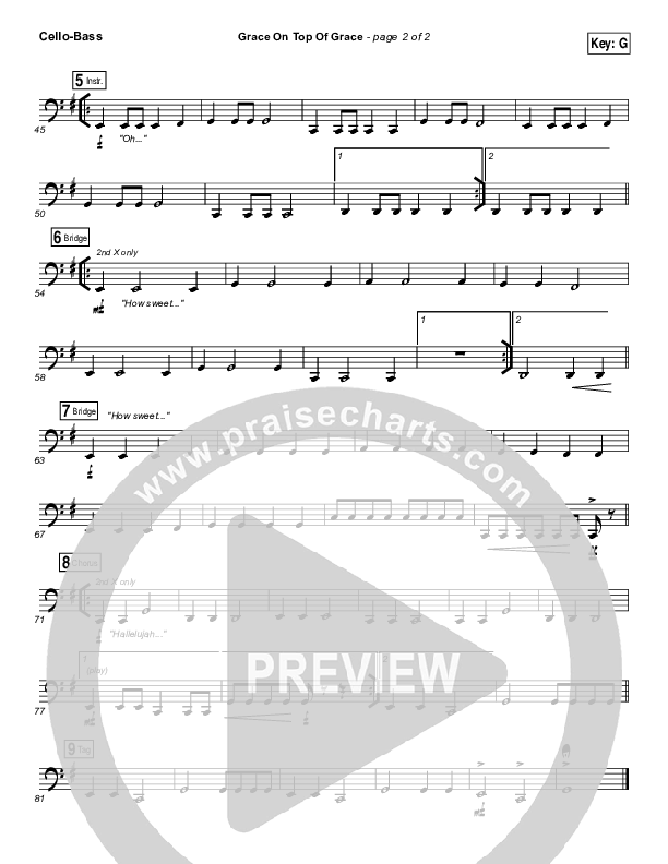 Grace On Top Of Grace Cello/Bass (Fellowship Creative)