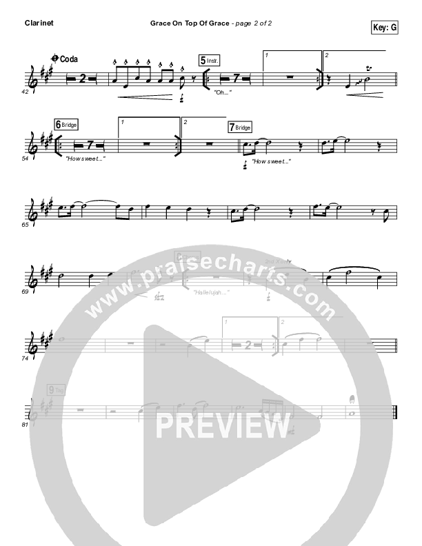 Grace On Top Of Grace Clarinet (Fellowship Creative)