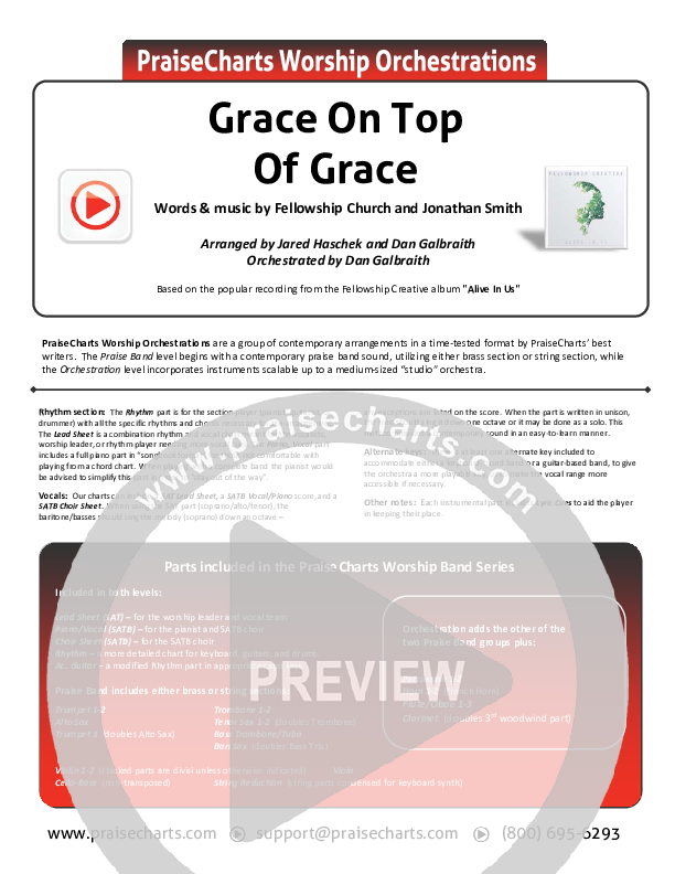 Grace On Top Of Grace Orchestration (Fellowship Creative)