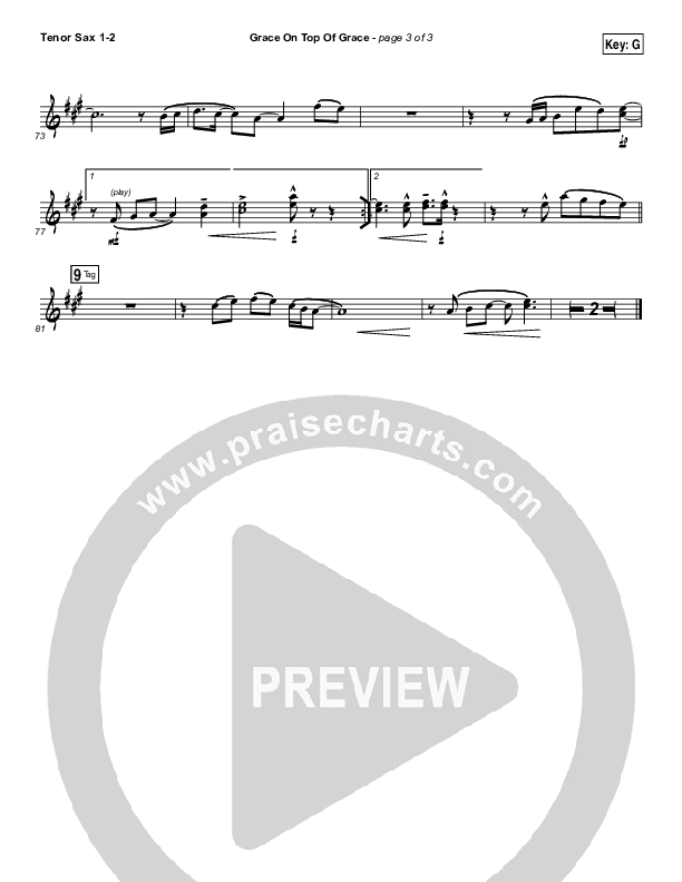 Grace On Top Of Grace Tenor Sax 1/2 (Fellowship Creative)
